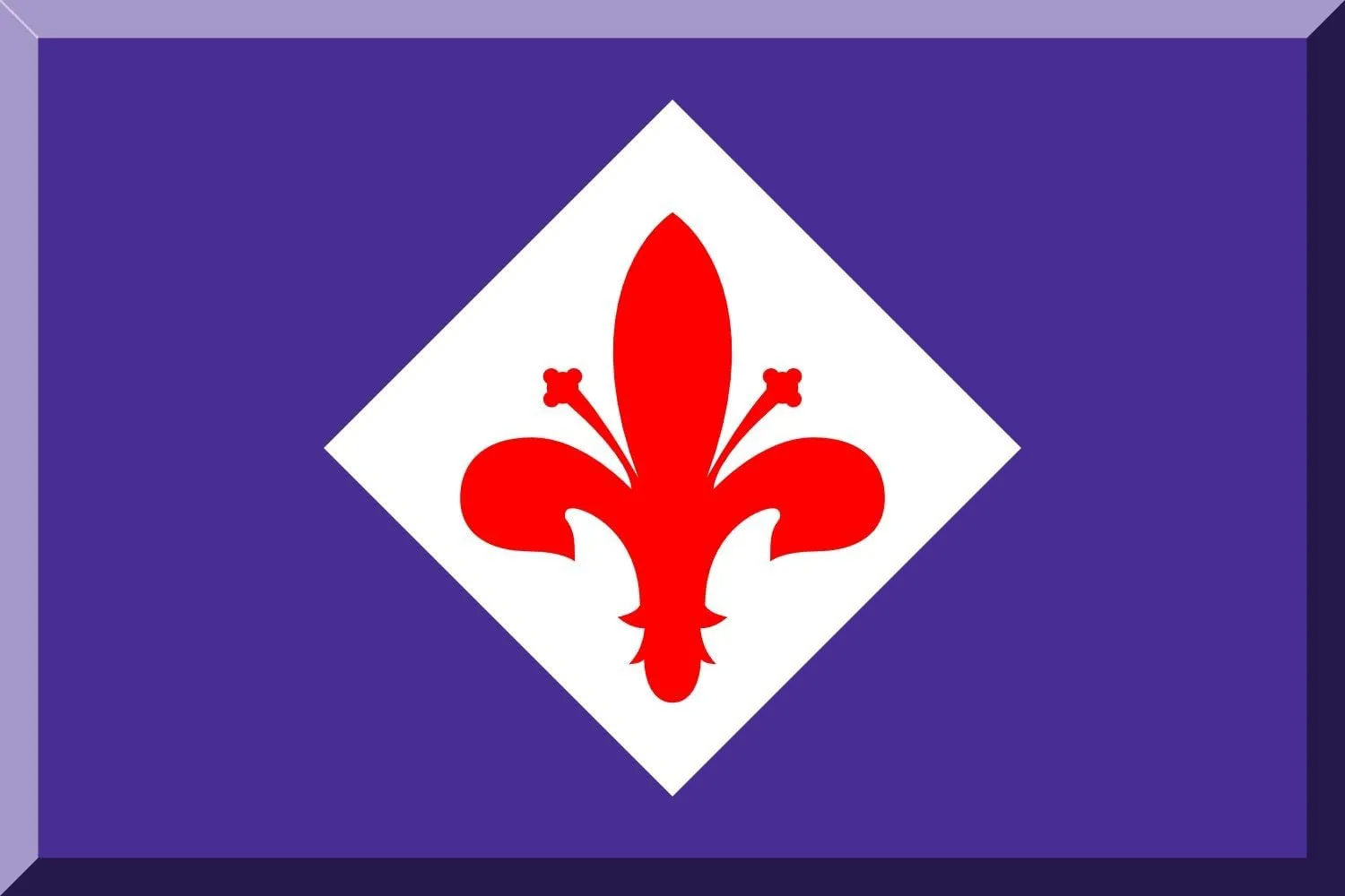 Large Flag Fiorentina | landscape flag | 1.35m² | 14.5sqft | 90x150cm | 3x5ft - 100% Made in Germany - long lasting outdoor flag