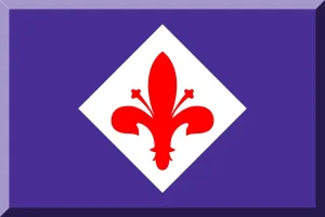 Large Flag Fiorentina | landscape flag | 1.35m² | 14.5sqft | 90x150cm | 3x5ft - 100% Made in Germany - long lasting outdoor flag