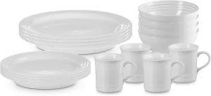 Le Creuset Stoneware Dinnerware Set, 16 pc., White