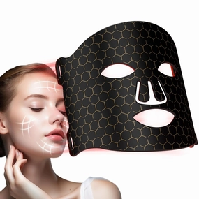 LED Light Therapy Mask, 4 Colors Face Mask Led Light Therapy, Portable Red Light for Face(Model FM-01),Portable red Light Therapy for Women for use at Home or Travel