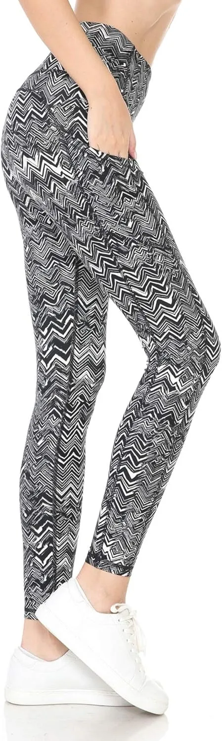 Leggings Depot High Waist Athletic Leggings for Women Tummy Control Pocket Yoga Pants