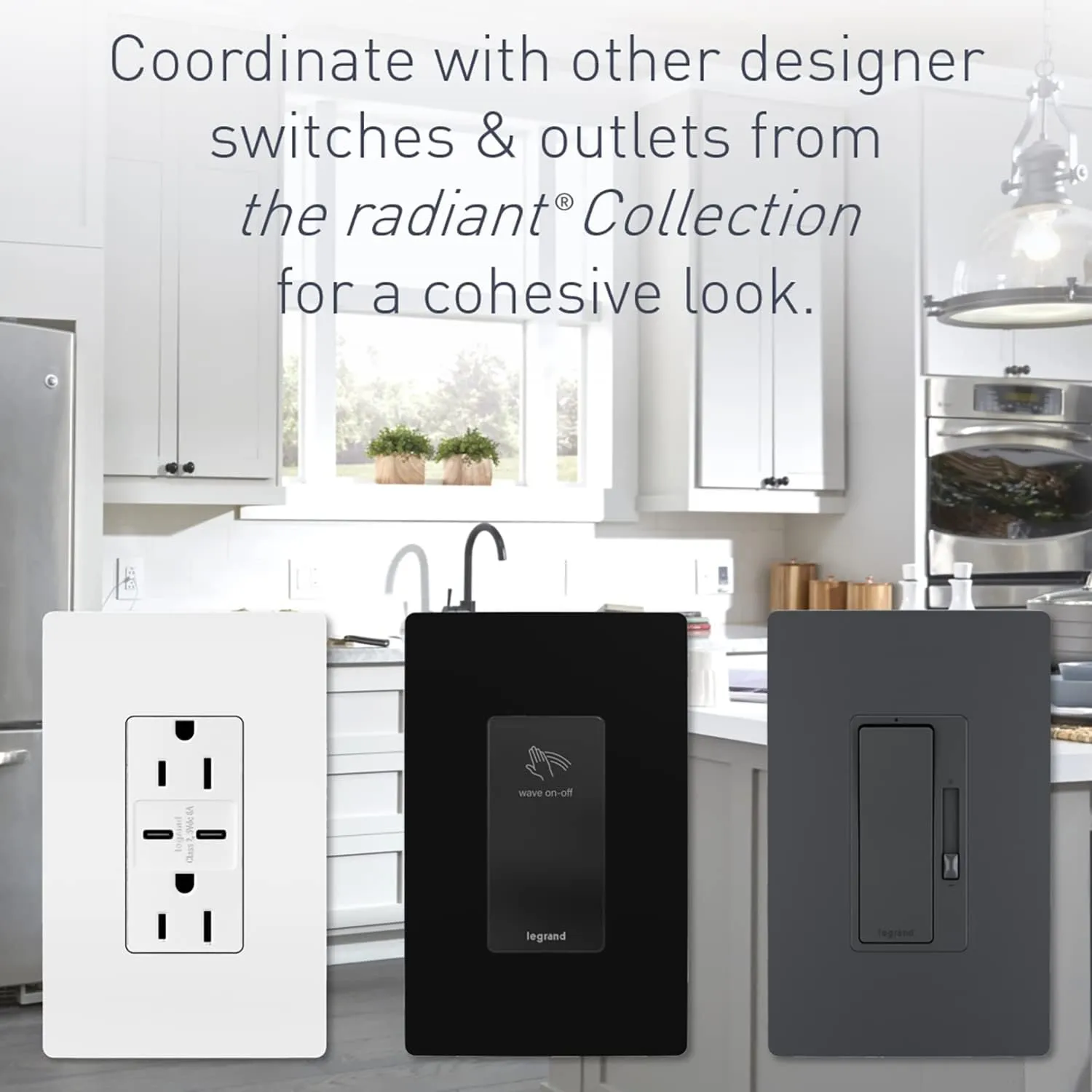 Legrand radiant RH703PTCCCV6 700W Preset Decorator Rocker Dimmer Light Switch with Locator Light for Incandescent and Halogen Bulbs, Single Pole/3-Way, White/Light Almond/Ivory (1 Count)