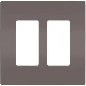 Legrand radiant RWP262 Screwless Wall Plates, 2 Gang, Decorator Rocker Switch Outlet GFCI Wall Plate Covers, Brown (6 Pack)