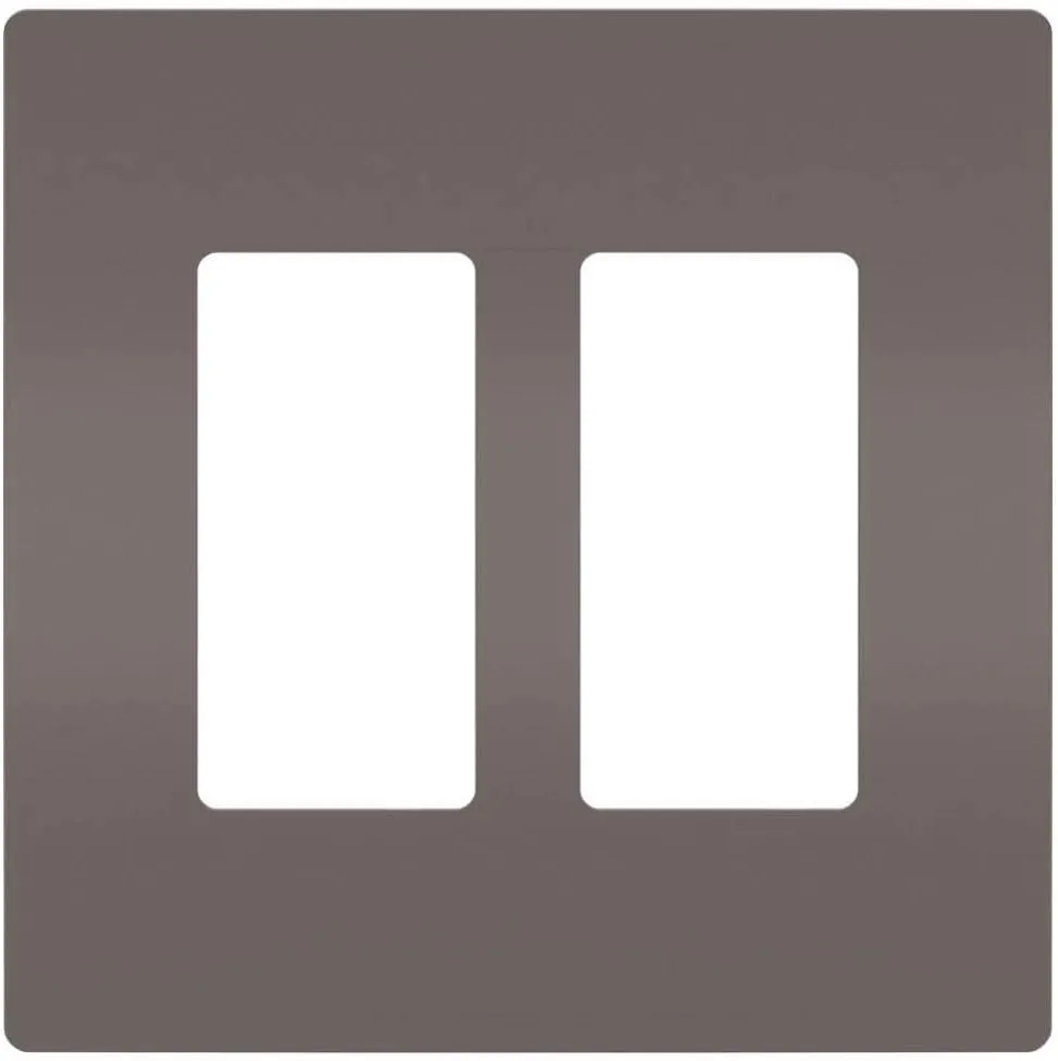 Legrand radiant RWP262 Screwless Wall Plates, 2 Gang, Decorator Rocker Switch Outlet GFCI Wall Plate Covers, Brown (6 Pack)
