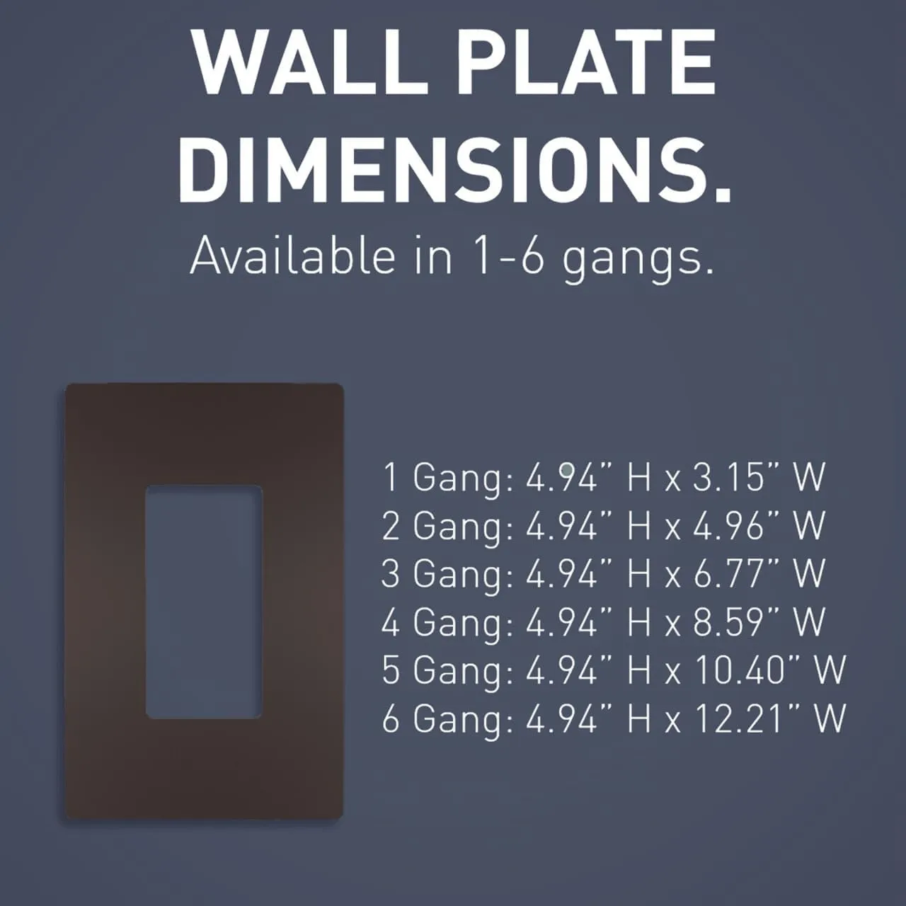 Legrand radiant RWP262 Screwless Wall Plates, 2 Gang, Decorator Rocker Switch Outlet GFCI Wall Plate Covers, Brown (6 Pack)