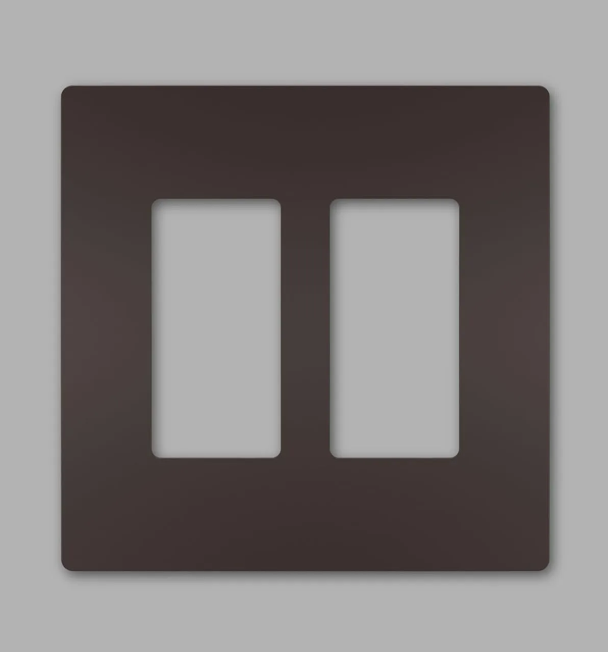 Legrand radiant RWP262 Screwless Wall Plates, 2 Gang, Decorator Rocker Switch Outlet GFCI Wall Plate Covers, Brown (6 Pack)