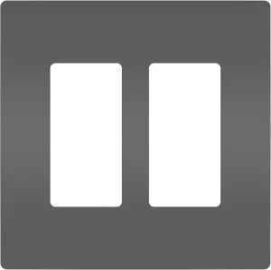 Legrand radiant RWP262BKCC6 Screwless Wall Plates, 2 Gang, Decorator Rocker Switch Outlet GFCI Wall Plate Covers, Black (6 Pack)