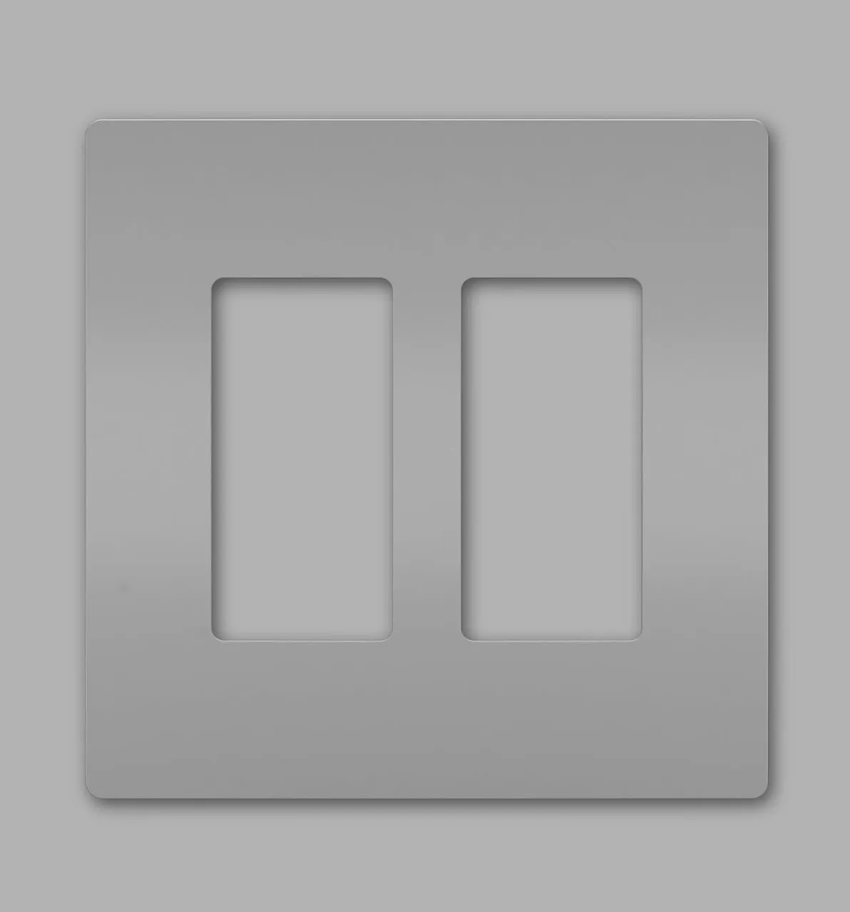 Legrand radiant RWP262GRY Screwless Wall Plates, 2 Gang, Decorator Rocker Switch Outlet GFCI Wall Plate Covers, Gray (6 Pack)