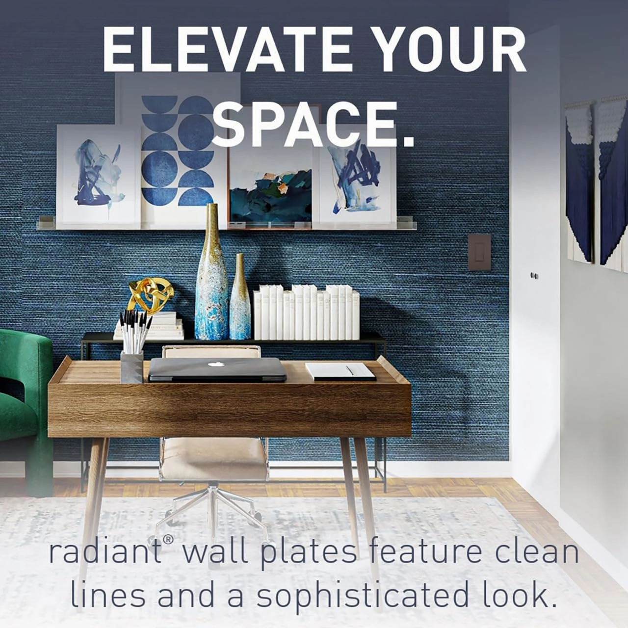 Legrand radiant RWP262DBCC6 Screwless Wall Plates, 2 Gang, Decorator Rocker Switch Outlet GFCI Wall Plate Covers, Dark Bronze (6 Pack)