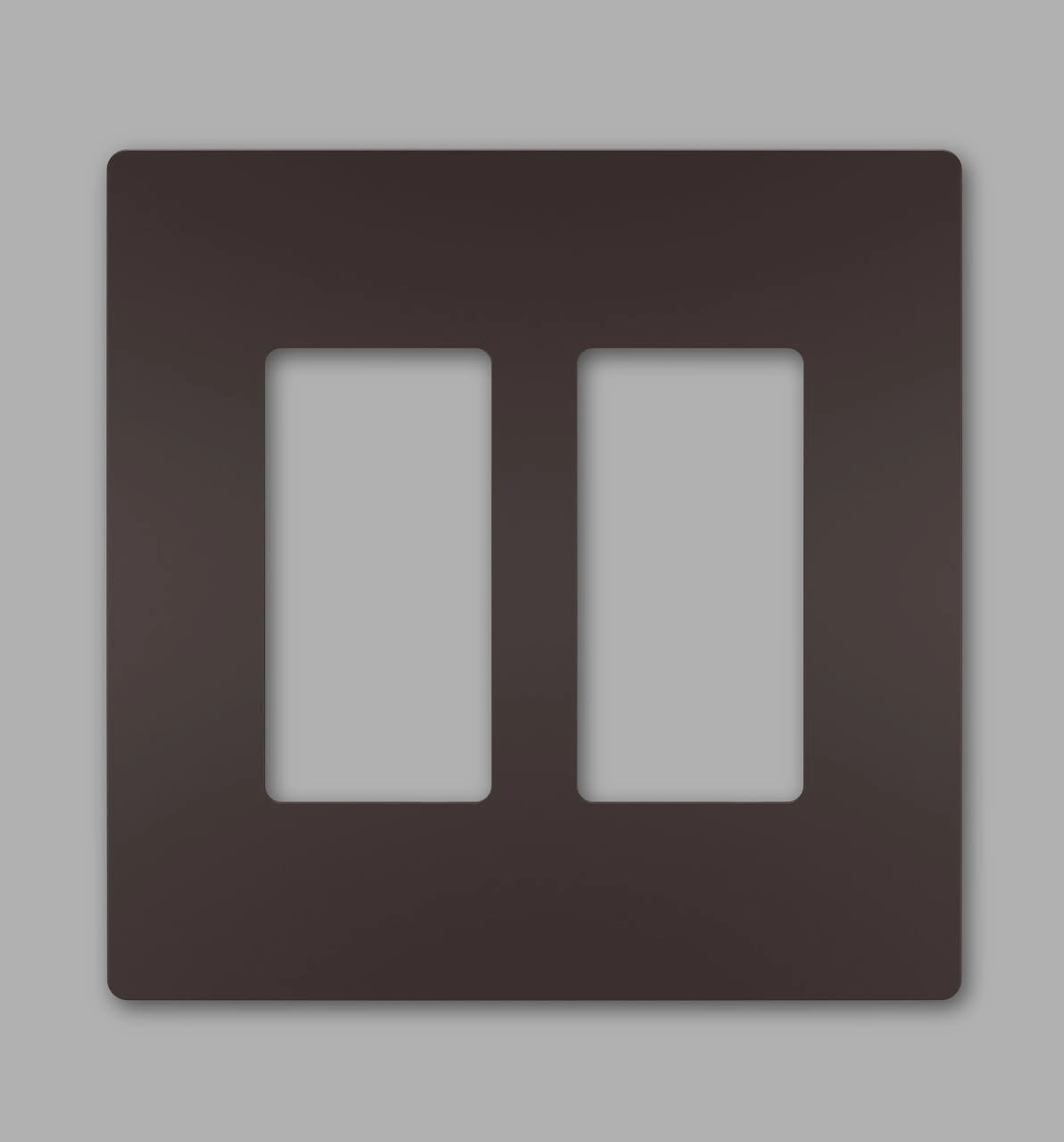 Legrand radiant RWP262DBCC6 Screwless Wall Plates, 2 Gang, Decorator Rocker Switch Outlet GFCI Wall Plate Covers, Dark Bronze (6 Pack)