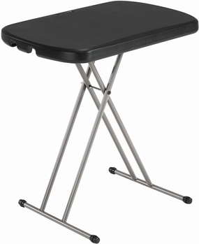 Lifetime Adjustable Folding Laptop Table TV Tray, 26 Inch, Black