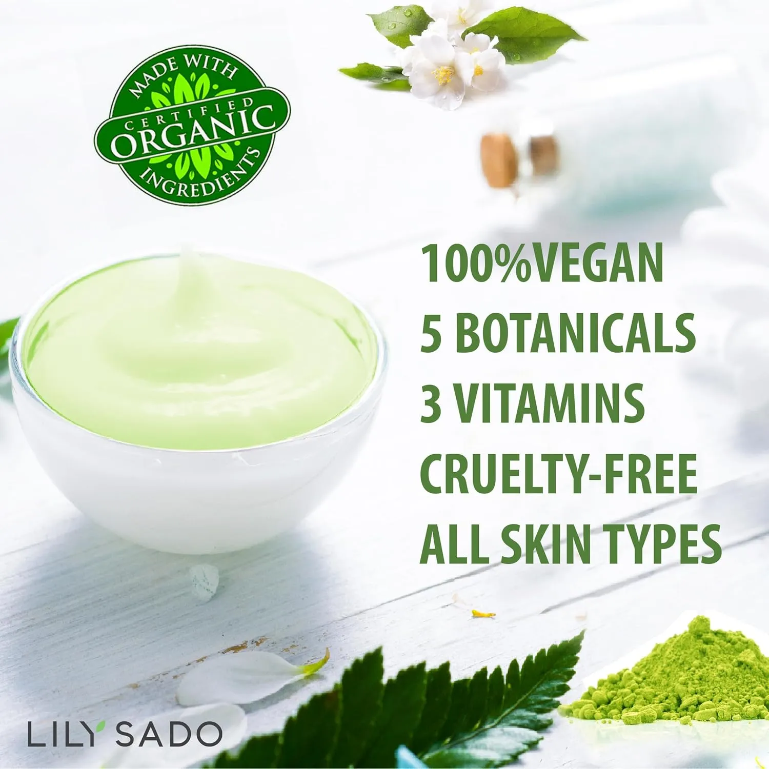 LILY SADO TEA C™ Green Tea & Vitamin C Moisturizer - Antioxidant, Anti-Aging Anti-Wrinkle Daily Moisturizing Lotion - Hydrates, Softens, Firms & Tones for Luscious, Radiant Skin. For Women & Men