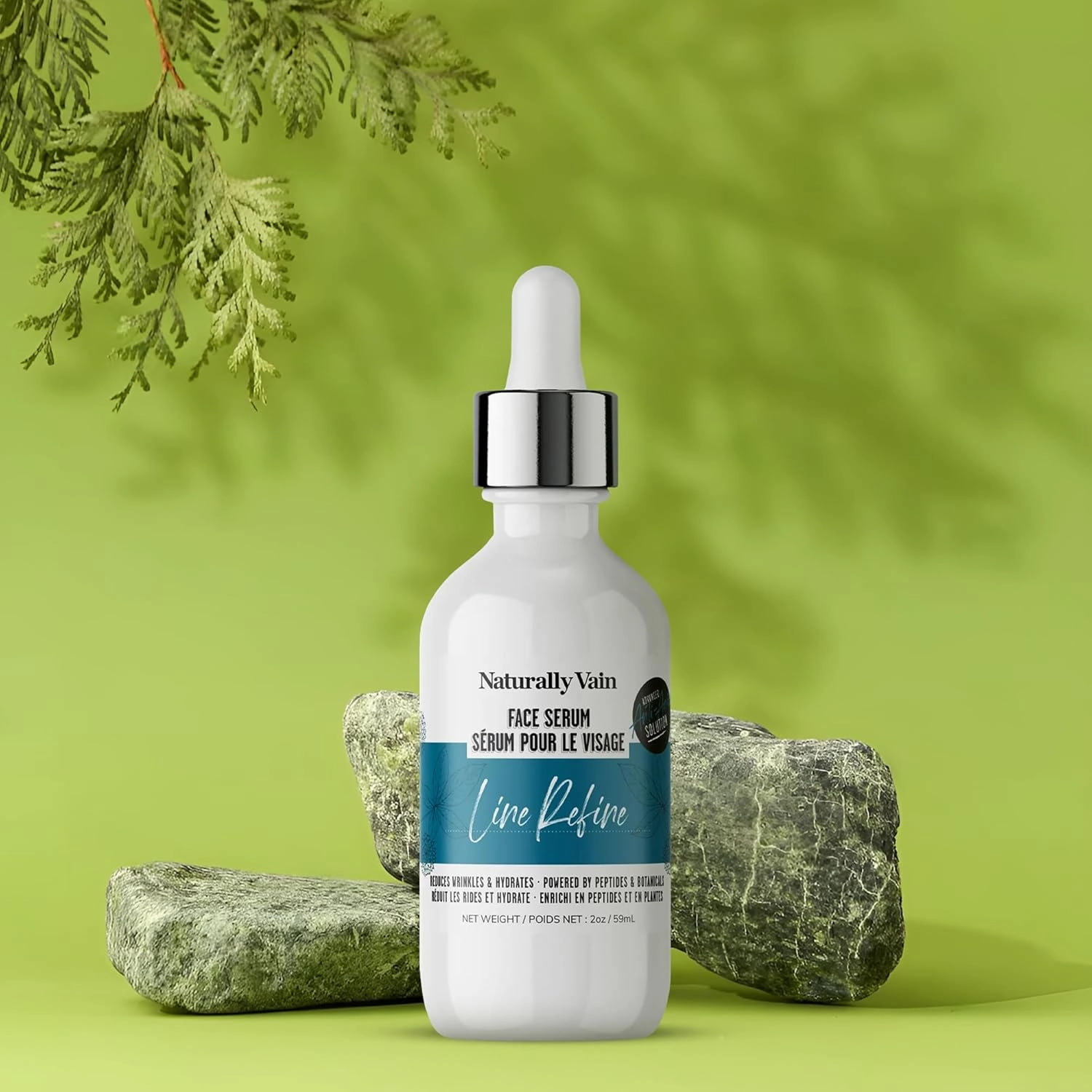Line Refine Face Serum for Younger & Glowing Skin, Face Lift Serum with Blend of Advanced Peptides & Antioxidants, Refine Skin & Smooth Fine Lines, 2oz (4-Pack)
