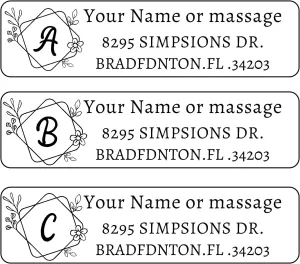 LINMAGCO Personalized Return Address Labels Clear 500 Pcs Mail Labels for Envelopes Weddings Self Adhesive Rectangle Elegant Name Stickers…
