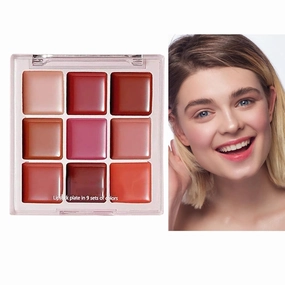 Lipstick Palette, Lip Gloss Sets, Moisturizing Non-Sticky Matte Plumper with 9 Colors, Versatile Cosmetic Choice for Everyday Wear, Teen Makeup, and Professional Use