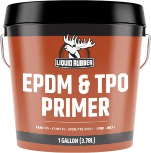 Liquid Rubber EPDM and TPO Primer – High-Performance Basecoat for RV, Camper and Trailer Roof Protection, 1 Gallon