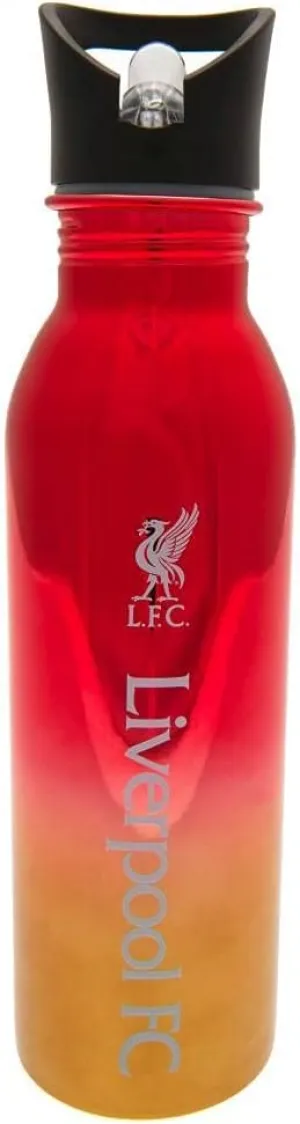 Liverpool F.C. 700ml Stainless Steel UV Coated Sports Bottle, Red/Gold
