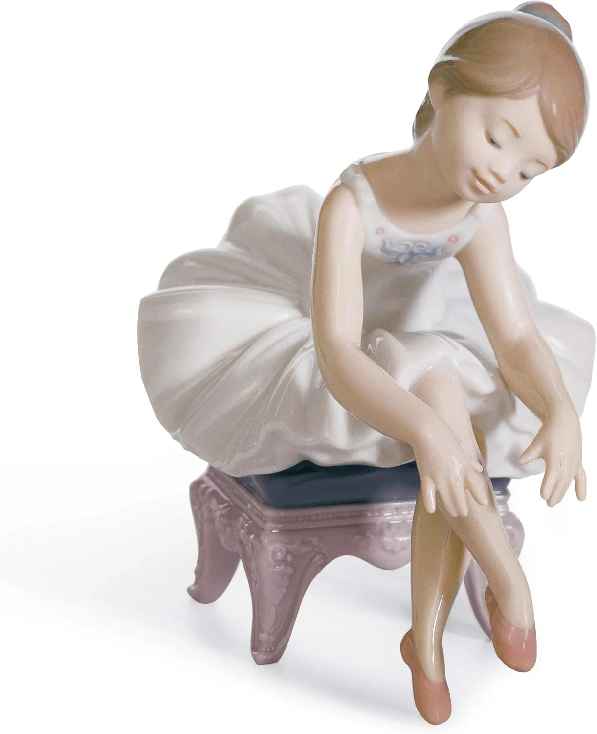 LLADRÓ Little Ballerina I Girl Figurine. Porcelain Ballerina Figure.