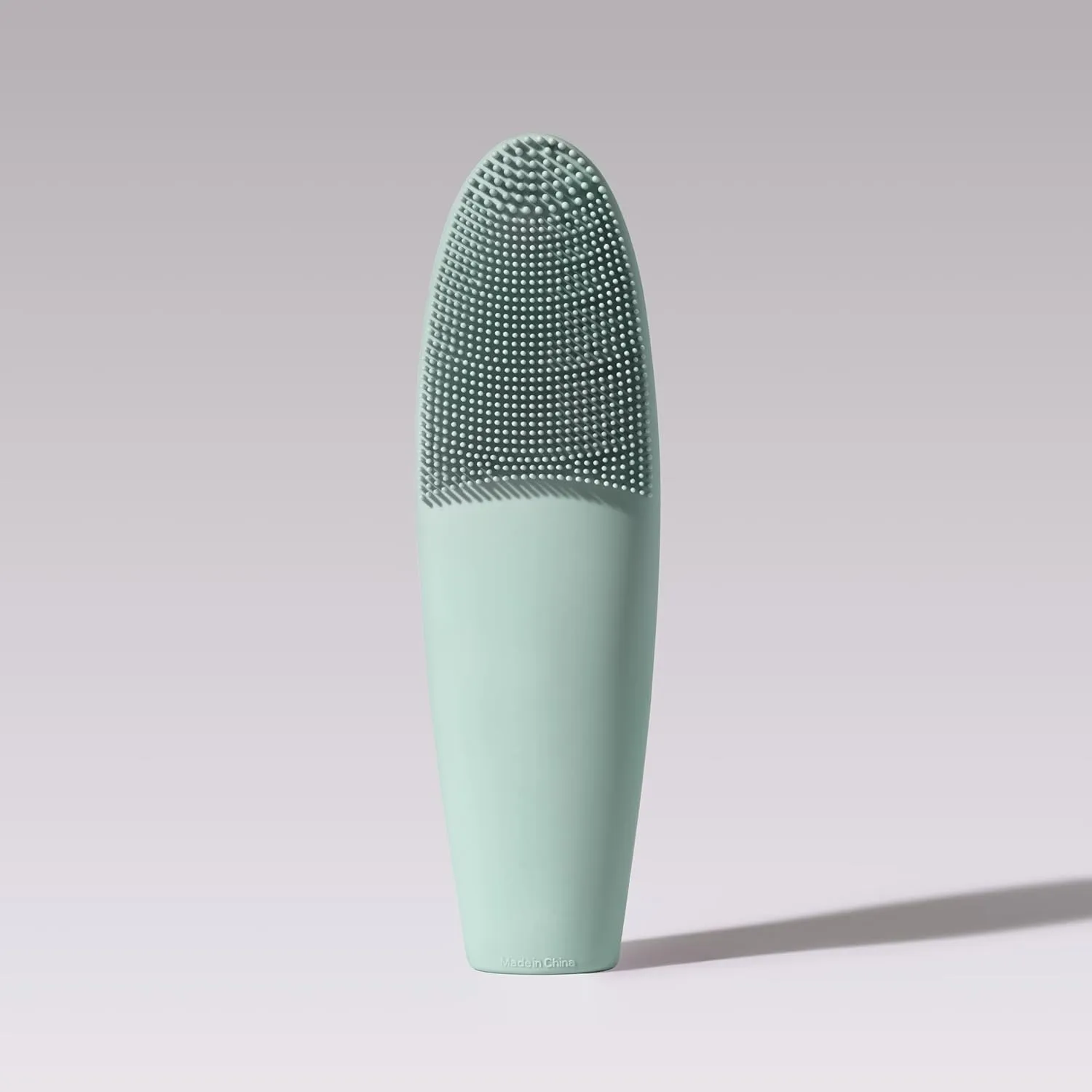 LOLLIPOP Handle Dual-Sided Silicone Face Scrubber, Face Exfoliator, Synthetic Face Brush Cleanser, Facial Cleansing Brush for Massage - Minty