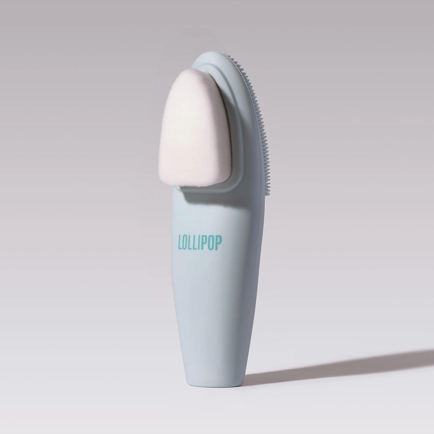 LOLLIPOP Handle Dual-Sided Silicone Face Scrubber, Face Exfoliator, Synthetic Face Brush Cleanser, Facial Cleansing Brush for Massage - Oceanic