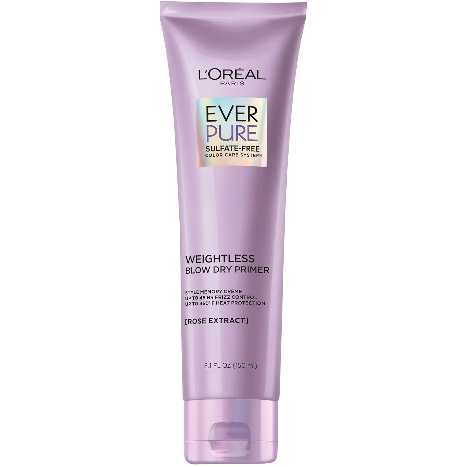 L'Oreal Paris Blow Dry Primer for 48 HR Frizz Control, Sulfate Free, EverPure 5.1 fl oz