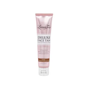 Loving Tan Deluxe Face Self Tanner, Dark - Streak Free, Natural, Professional Quality Sunless Tanning - 10  Face Self Tanner Applications per Bottle, Cruelty Free, Naturally Derived DHA - 1.6 Fl Oz