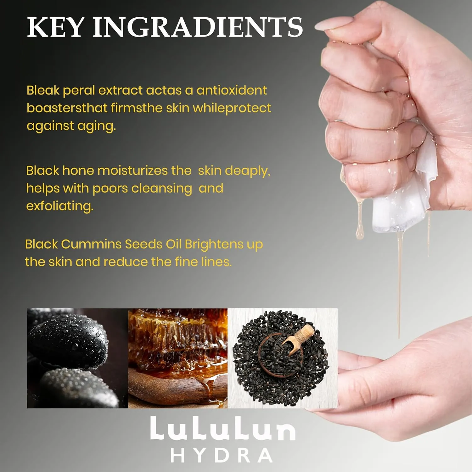 Lululun 21EA Exfoliating Facial Mask Sheet for Pore Cleaning Women & Men, Tightening Face Mask Sheets with Charcoal, Black Peal, Honey& Cummins Seed, Japanese Skin Firming Face Masks Skincare, HYDRA-F