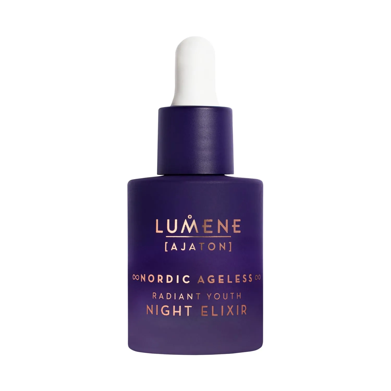 Lumene Ajaton Ageless Radiant Youth Night Elixir - Anti Aging Skin Serum for Fine Lines and Wrinkles - Brightening & Moisturizing Face Serum for All Skin Types (30ml)