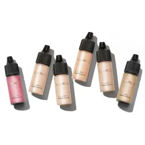 Luminess Silk 4-in-1 Airbrush Foundation Makeup Starter Kit - Fair Coverage, 6-piece - Includes 2x Silk Airbrush Foundation, Blush, Glow Highlighter, Moisturizer Primer & Airbrush Cleaning Solution