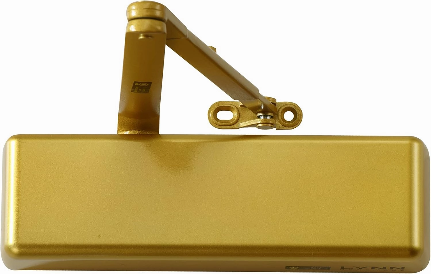 LYNN HARDWARE Extra Heavy Duty Commercial Door Closer, DC9016 Automatic, Surface-Mounted, Size 1-6, Heavy Traffic Areas, Brass/Gold