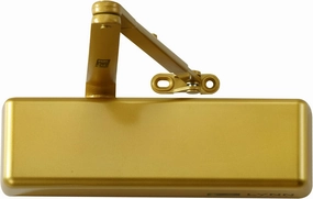 LYNN HARDWARE Extra Heavy Duty Commercial Door Closer, DC9016 Automatic, Surface-Mounted, Size 1-6, Heavy Traffic Areas, Brass/Gold
