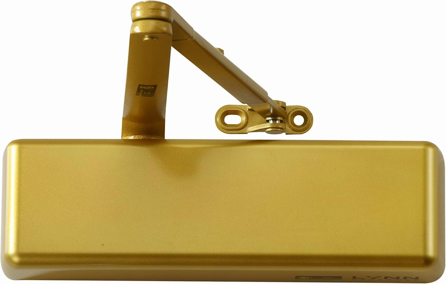 LYNN HARDWARE Extra Heavy Duty Commercial Door Closer, DC9016 Automatic, Surface-Mounted, Size 1-6, Heavy Traffic Areas, Brass/Gold