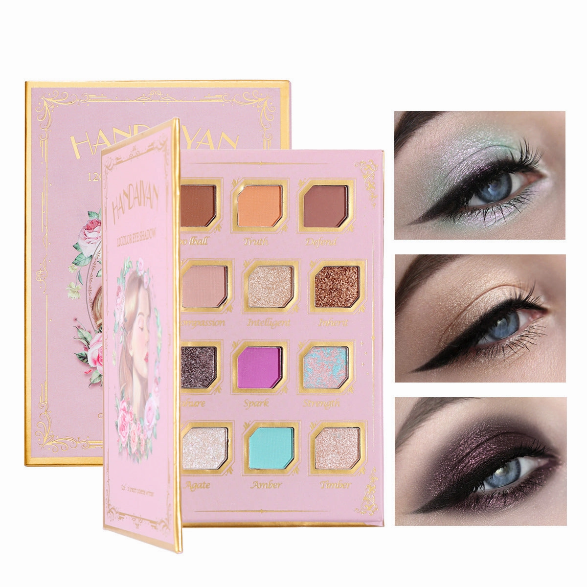 MA593 - Eyeshadow Palette Matte Glitter Pearl Makeup