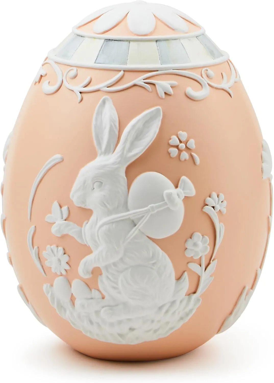 MACKENZIE-CHILDS Cameo Egg, Spring and Easter Rabbit Decor, Small