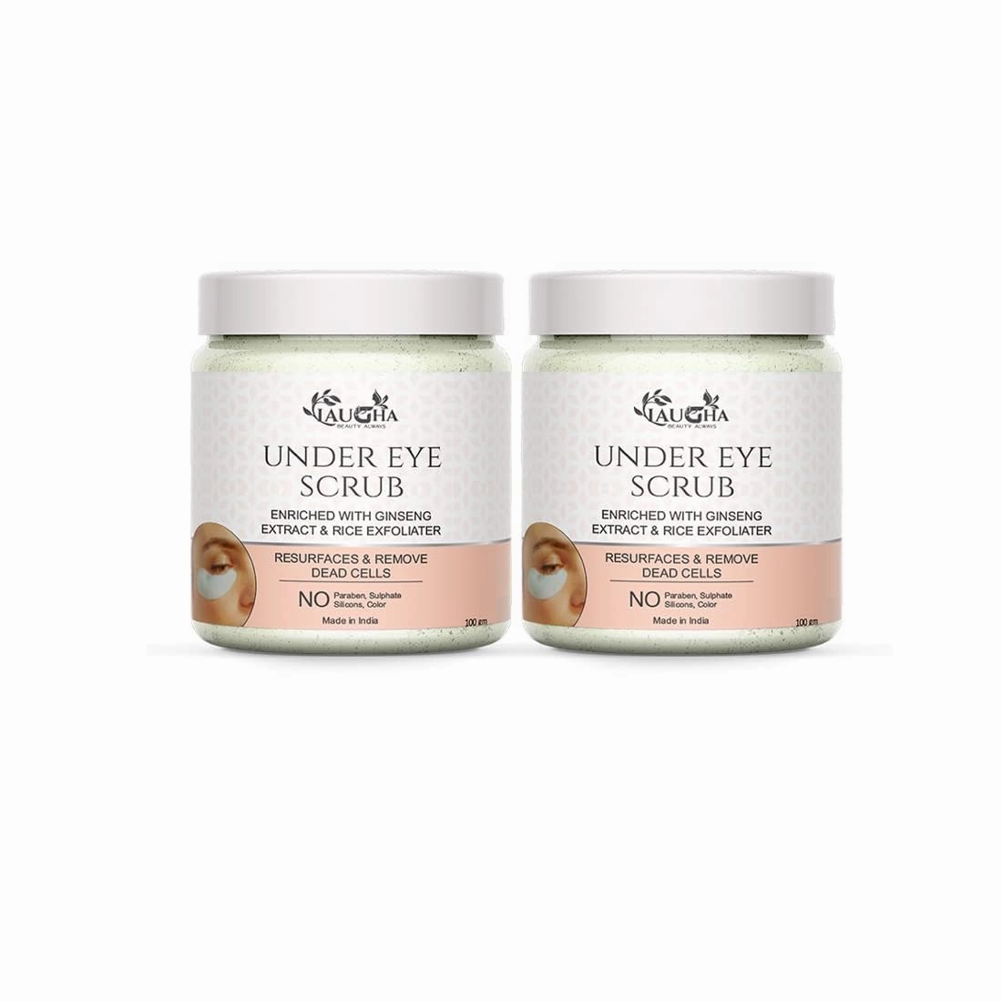 MAHANT Under Eye Scrub For Removes Dead Cells Skin Glowing Eye Dark Circles Scrub 100gm (100GM(PACK OF 2))