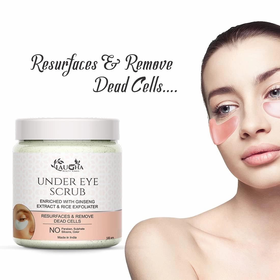 MAHANT Under Eye Scrub For Removes Dead Cells Skin Glowing Eye Dark Circles Scrub 100gm (100GM(PACK OF 2))