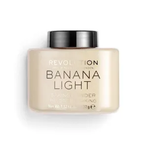 Makeup Revolution Loose Baking Powder, Banana Light, For Light Skin Tones, Balances Skin Tone & Banishes Shine, Matte Finish, Vegan & Cruelty-Free, 0.15 Oz
