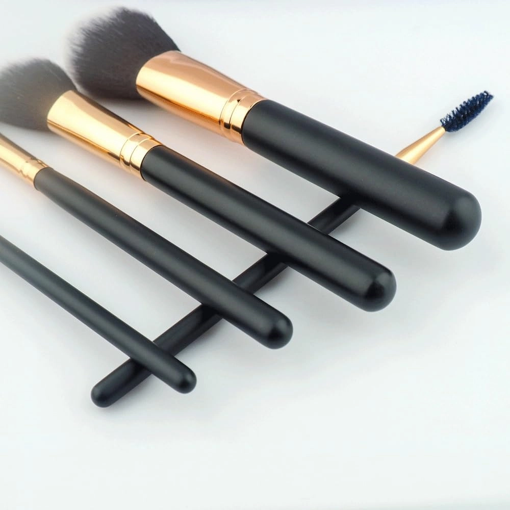 Makeup brush set 10 pieces full set of powder eye shadow beauty tools(As shown,D)