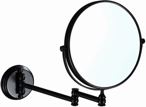 Makeup Mirror Cosmetic Vanity Mirror 8 inch Beauty Mirror Wall Mounted Double Sided 3X Magnification Retractable Folding Shaving in Bedroom or Bathroom (/Black/8 Inches 3 X (Black 8 I