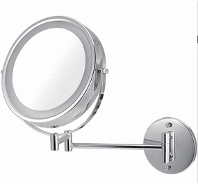 Makeup Mirror Vanity Mirror Makeup Mirror,8.5 Inch Led Bathroom Vanity Mirror with Light Folding Beauty Wall Mounted Telescopic Magnifying Mirror Cosmetic Mirror
