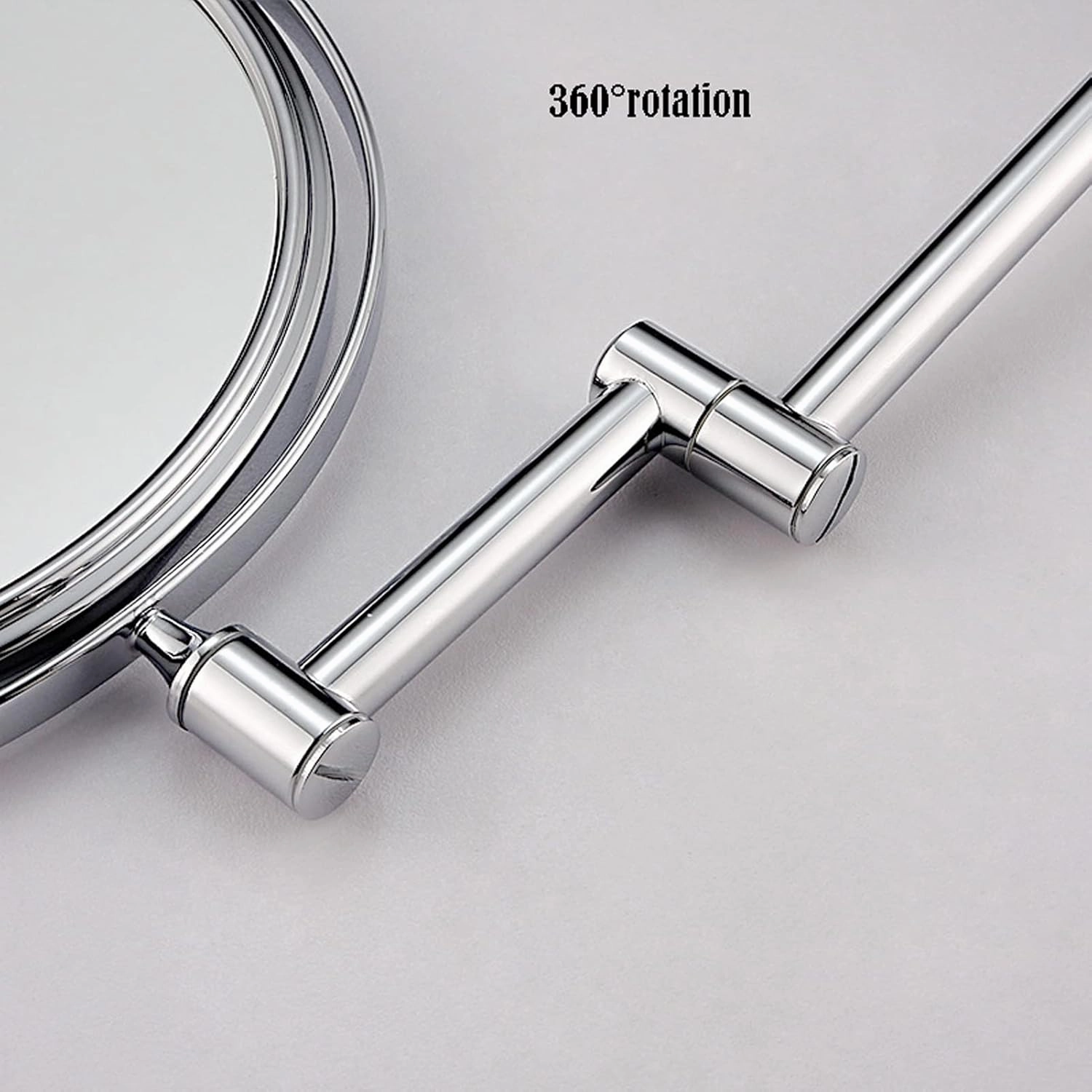 Makeup Mirror Wall Mounted Magnification, Portable Cosmetic Mirror, Detachable Adjustable 360 Degree Rotation, for Tweezing, Grooming Brows, Eye Makeup