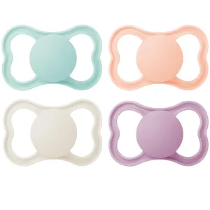 MAM Air Matte Pacifiers, for Sensitive Skin, 6  Months, Best Pacifier for Breastfed Babies, Girl Pacifiers, 6-16, 4 Count