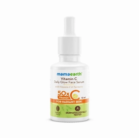 Mama. earth Vitamin C Daily Glow Face Serum for Men & Women - Vitamin C Serum for Glowing Skin, Oily Skin & Dark Spots