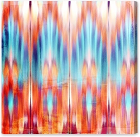 Mambo Italiano by Oliver Gal | Contemporary Premium Canvas Art Print. The Abstract Wall Art Decor Collection. 16x16 inch, Red