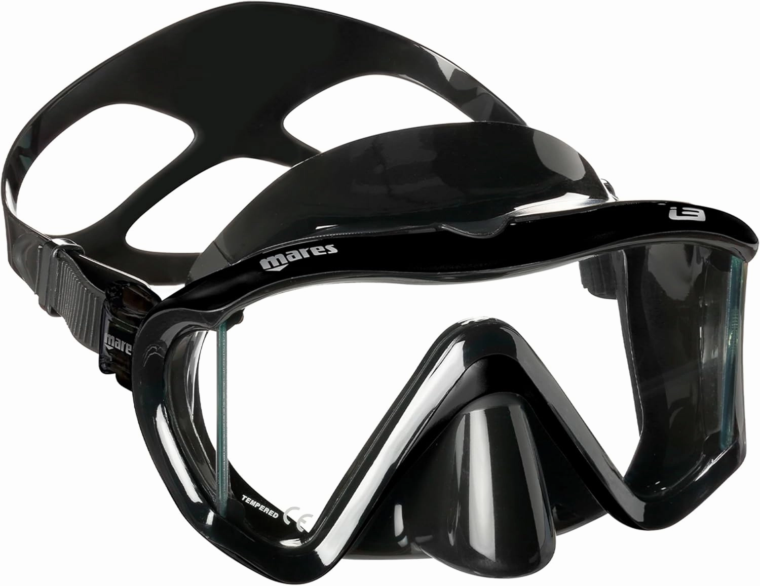 Mares Adult I3 Diving Mask - Panoramic View Easy to Adjust Dive Mask with Silicone Skirt for Scuba Diving, Freediving, Snorkeling, Spearfishing