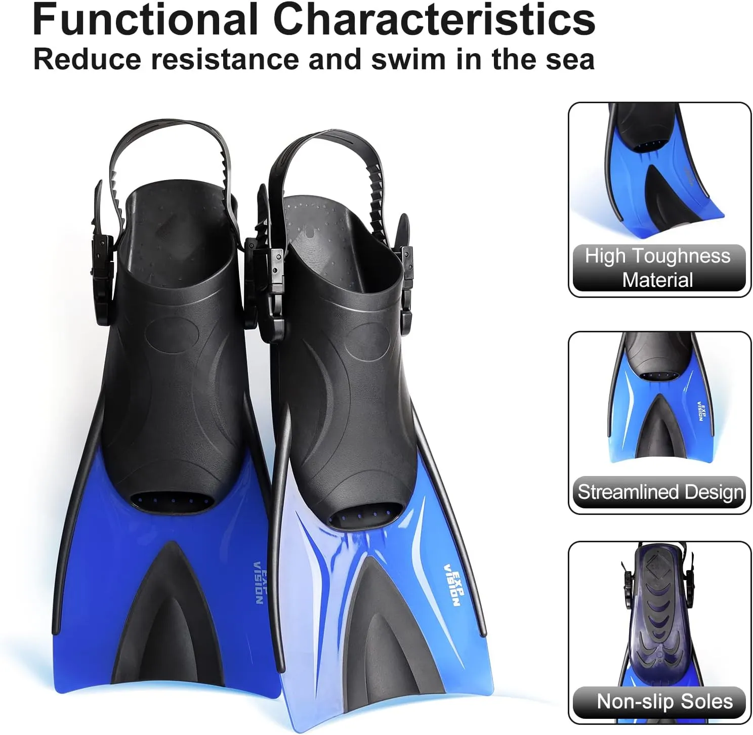 Mask Fin Snorkel Set, Adults Snorkeling Gear Panoramic Diving Mask and Dry Top Snorkel and Dive Flippers Kit with Travel Bag for Swimming Training, Snorkeling