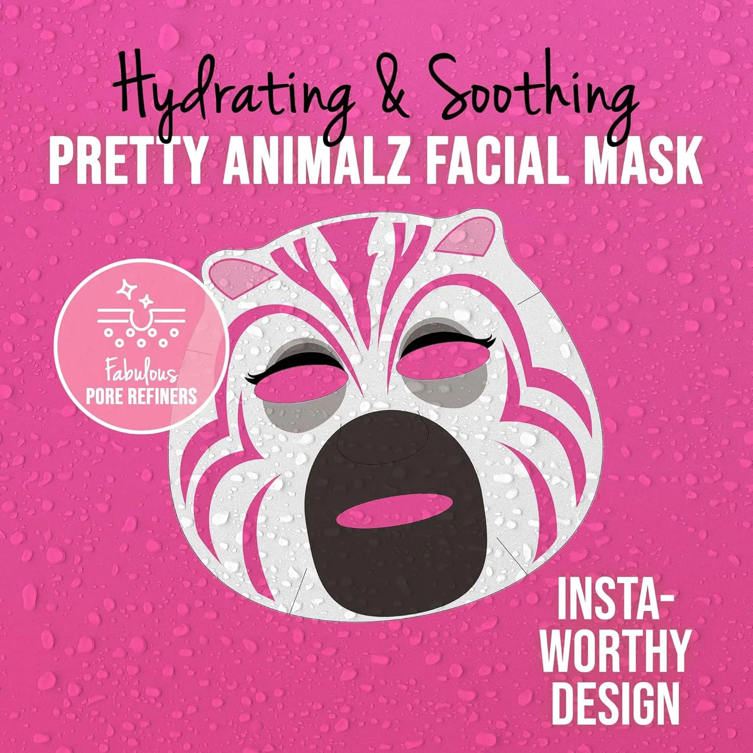 masque BAR Pretty Animalz Facial Sheet Masks, Fun & Unique Skincare Face Mask with Animal Character Prints, Hydrating & Soothing Korean Facial Mask, Nourishing & Exfoliating Skin Care, Pack of 12