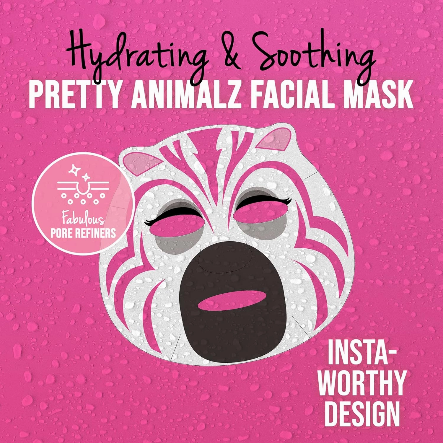 masque BAR Pretty Animalz Facial Sheet Masks, Fun & Unique Skincare Face Mask with Animal Character Prints, Hydrating & Soothing Korean Facial Mask, Nourishing & Exfoliating Skin Care, Pack of 9