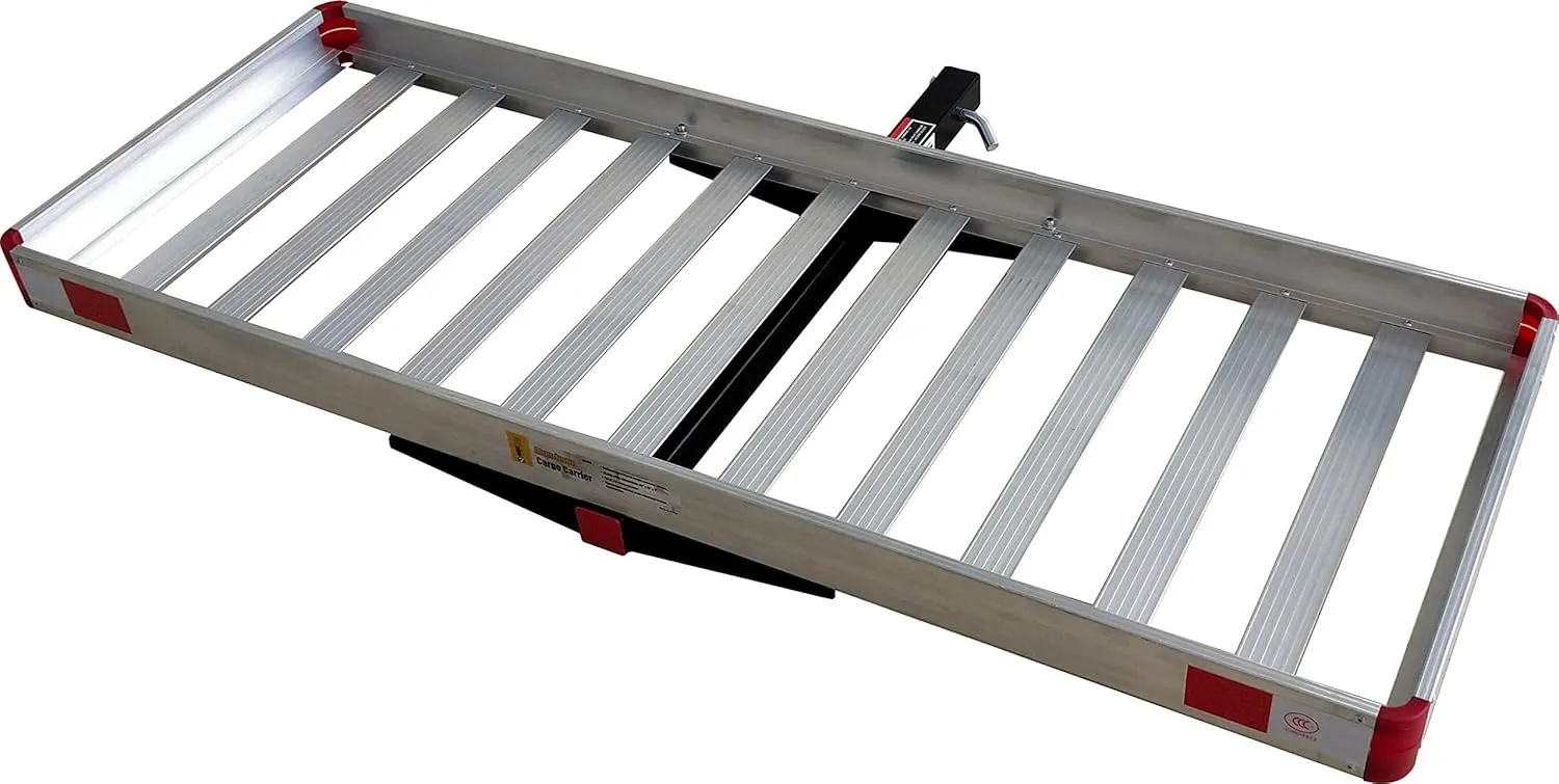 MaxxHaul 60" x 22" Aluminum Cargo Carrier Rack Basket for Luggage for SUV Truck Car Van - 500 lbs. Capacity, Silver