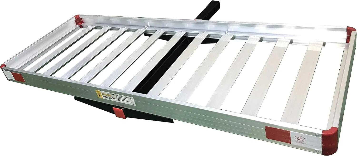 MaxxHaul 60" x 22" Aluminum Cargo Carrier Rack Basket for Luggage for SUV Truck Car Van - 500 lbs. Capacity, Silver